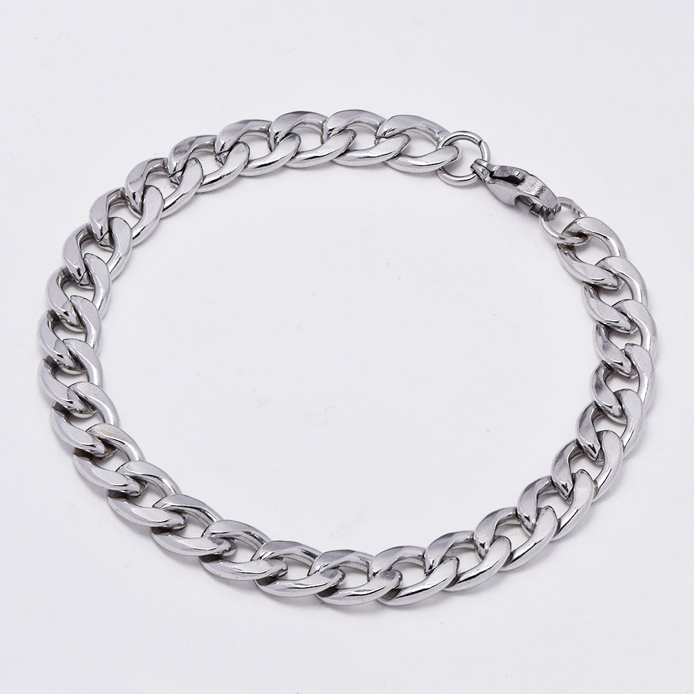 Stainless steel curb bracelet - 8mm x 20cm - SSGB422