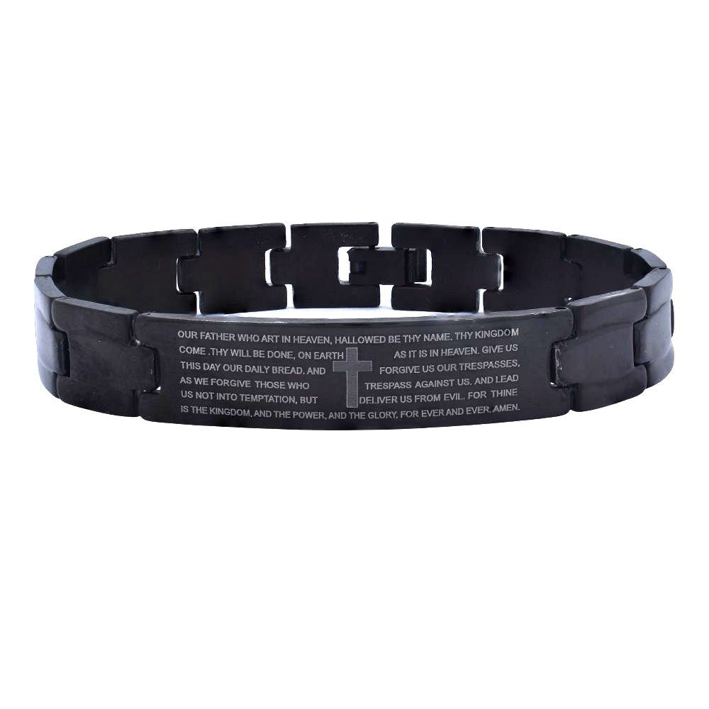 Stainless steel prayer ID bracelets - SSGB7609