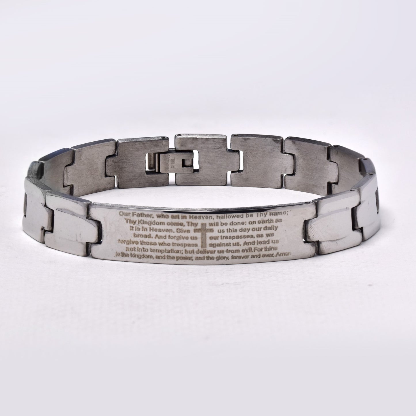 Stainless steel prayer ID bracelets - SSGB7609