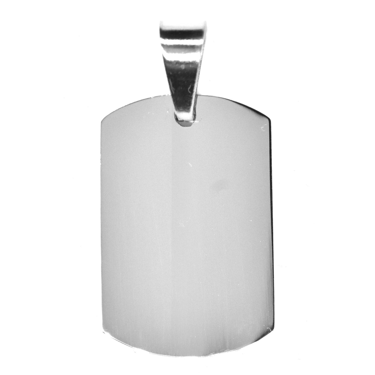Stainless steel small dog tag pendant - SSGP9162