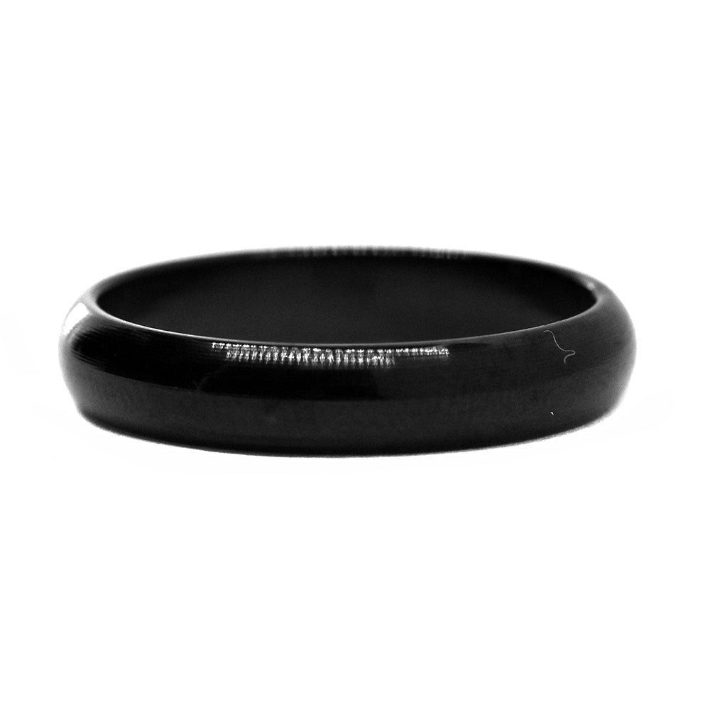 Stainless steel black domed ring Size - SSGR7558