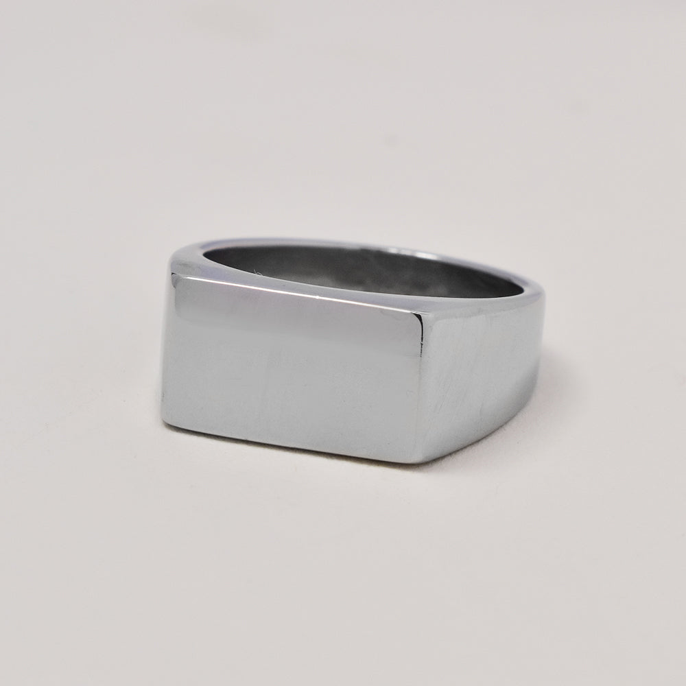 Buy 1 get 1 FREE - Stainless steel signet ring - SSGR9242I