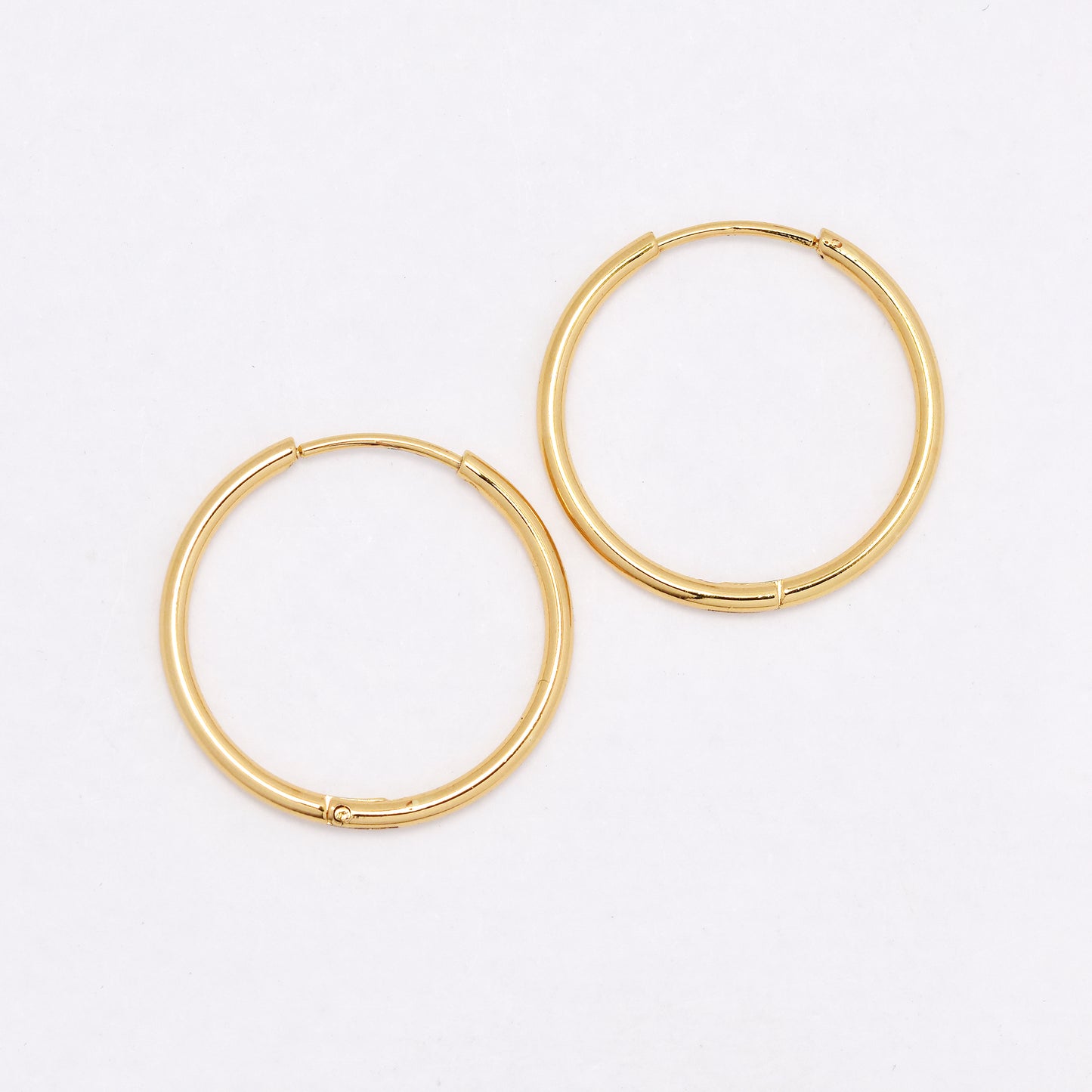 Stainless steel gold 1.5mm hoop earring - SSHOOP-G-1.5MM