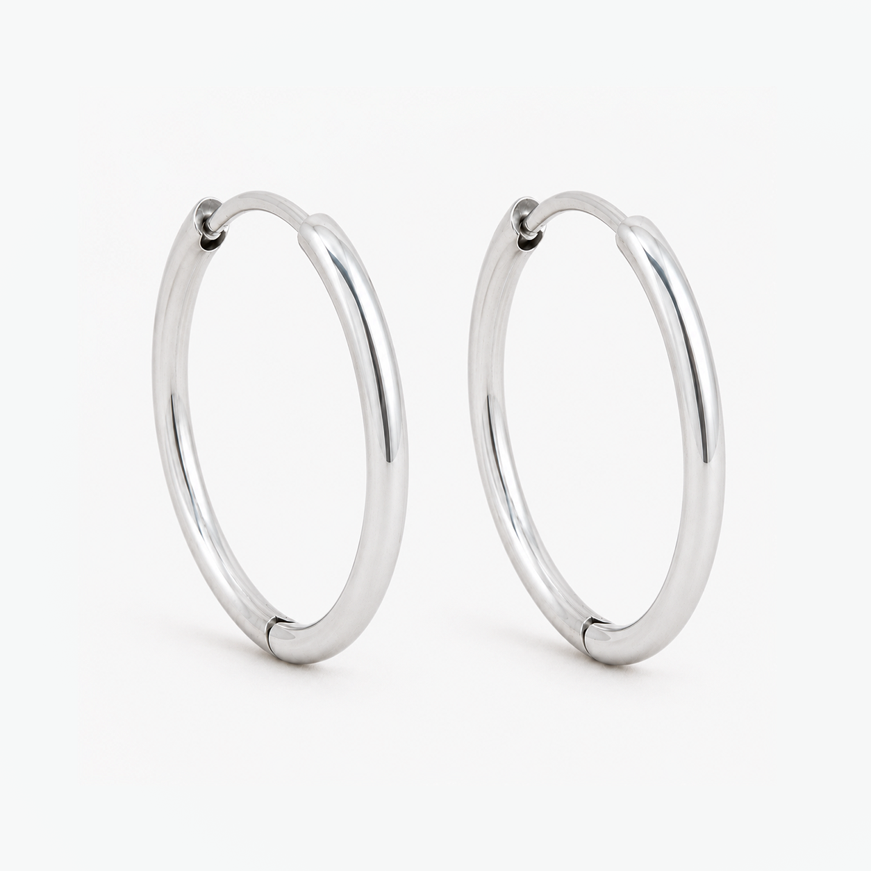 Stainless steel 2mm silver hoop earring - SSHOOP-S-2MM