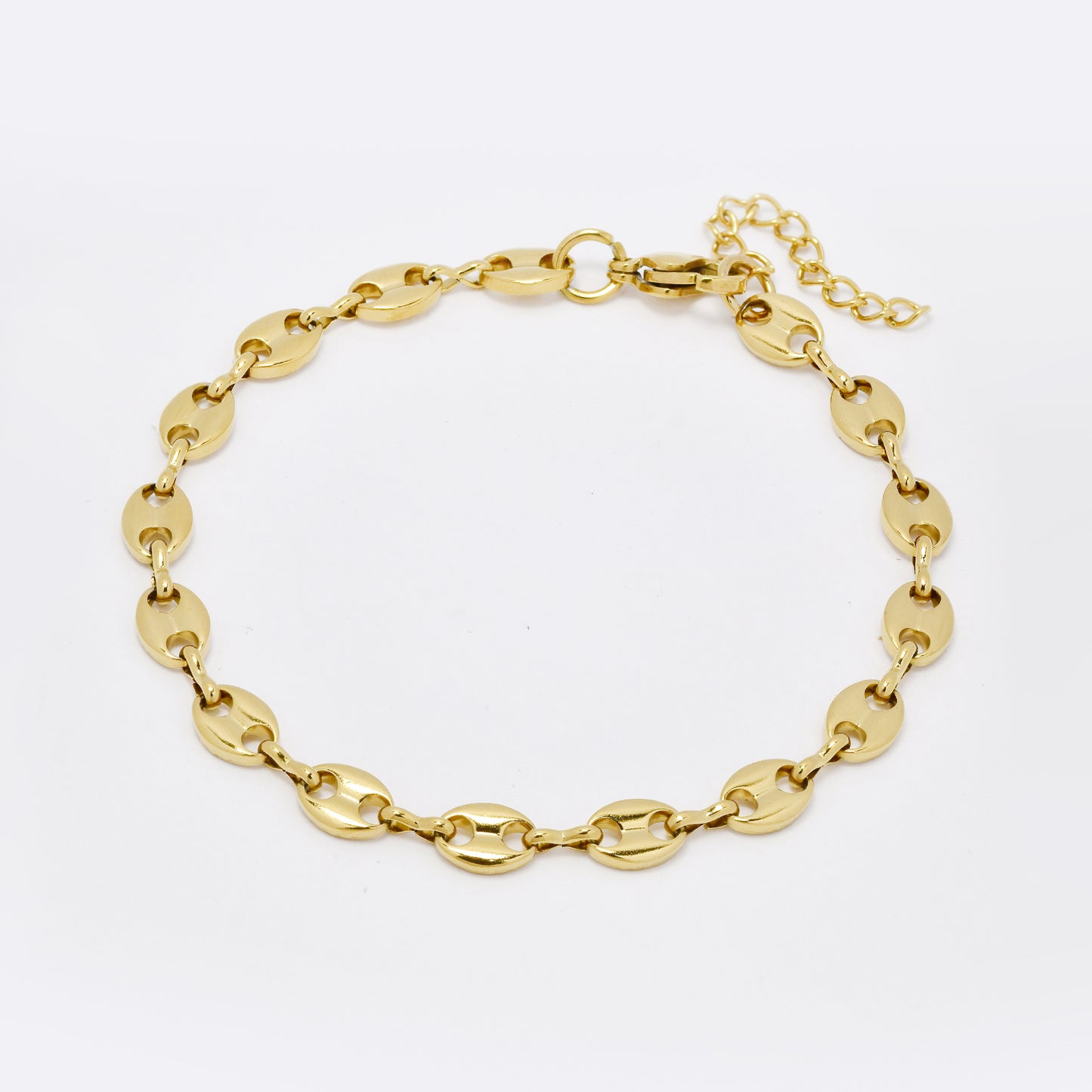 SSMB3105 - Steel 18cm + 4cm x 5mm gucci link bracelet