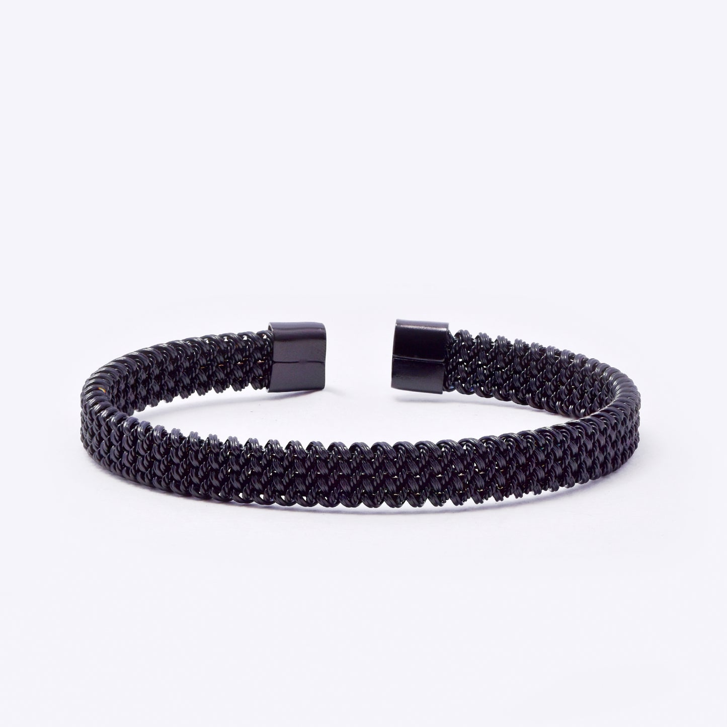 SSMB3187 - Steel 8mm wide mesh cuff bangle
