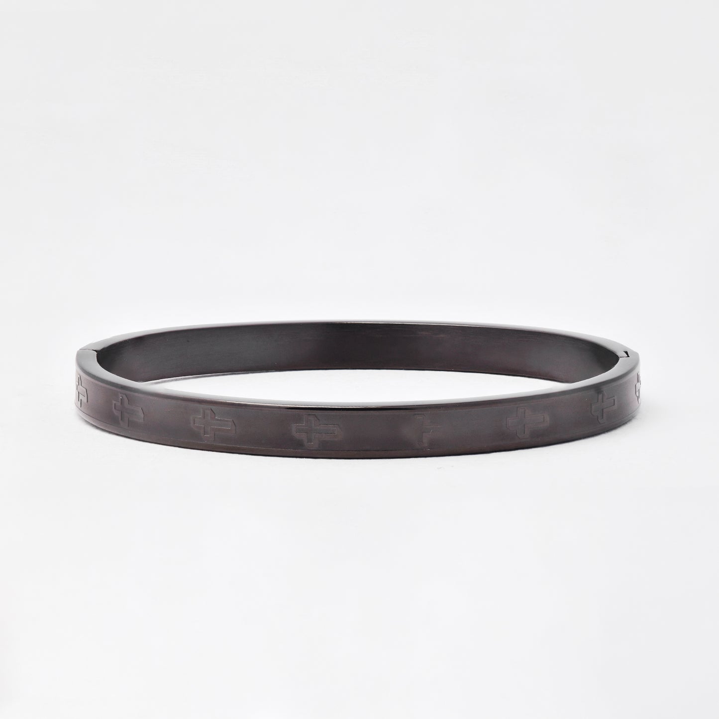 SSMB3223 - Steel 59mm x 49mm x 6mm hinged cross bangle