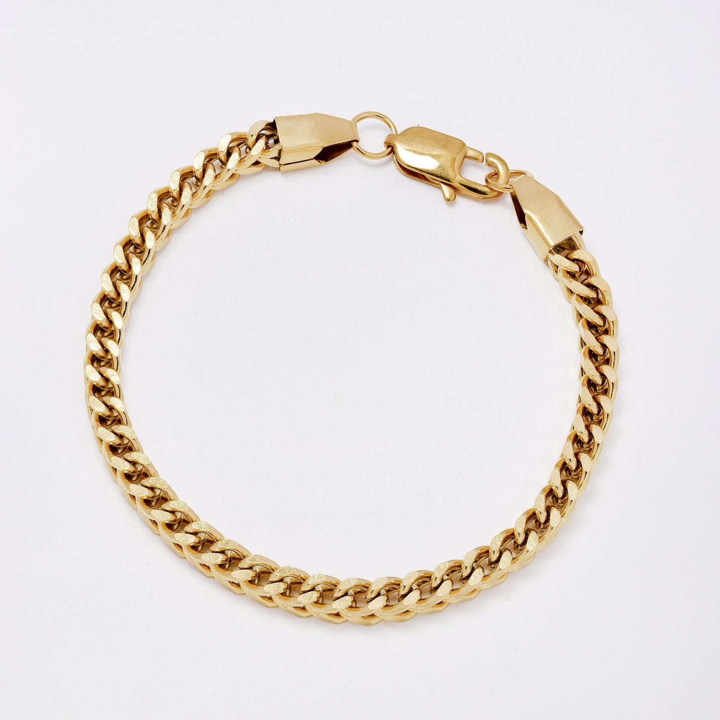 SSMB3286 - Steel 21.5cm x 6mm square box curb bracelet