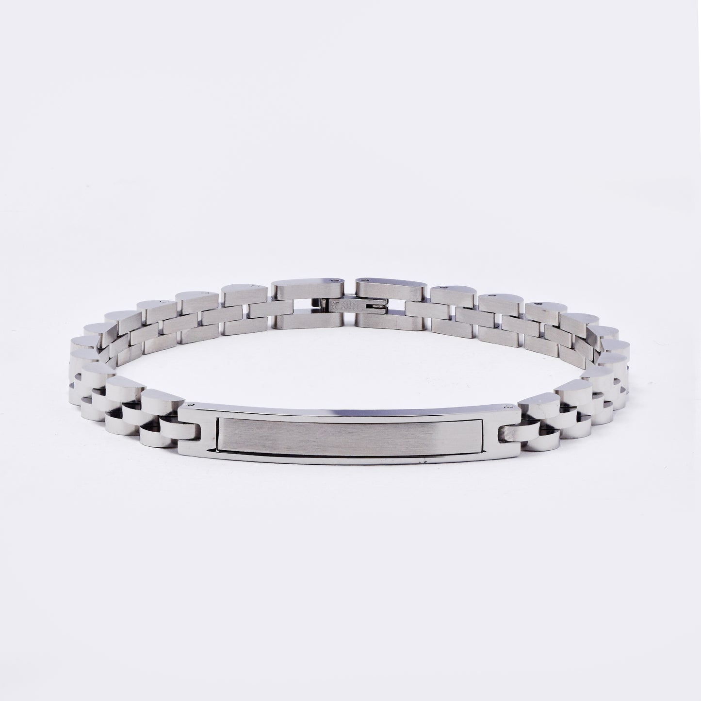 SSMB3324 - Steel 22cm x 6mm watchstrap ID bracelet