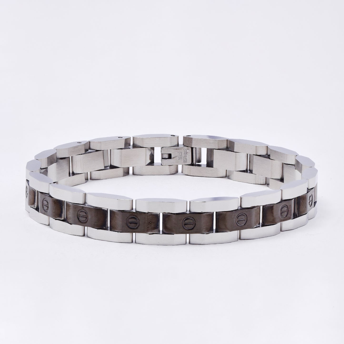 SSMB3330 - Steel 21.5cm x 10mm watchstrap bracelet