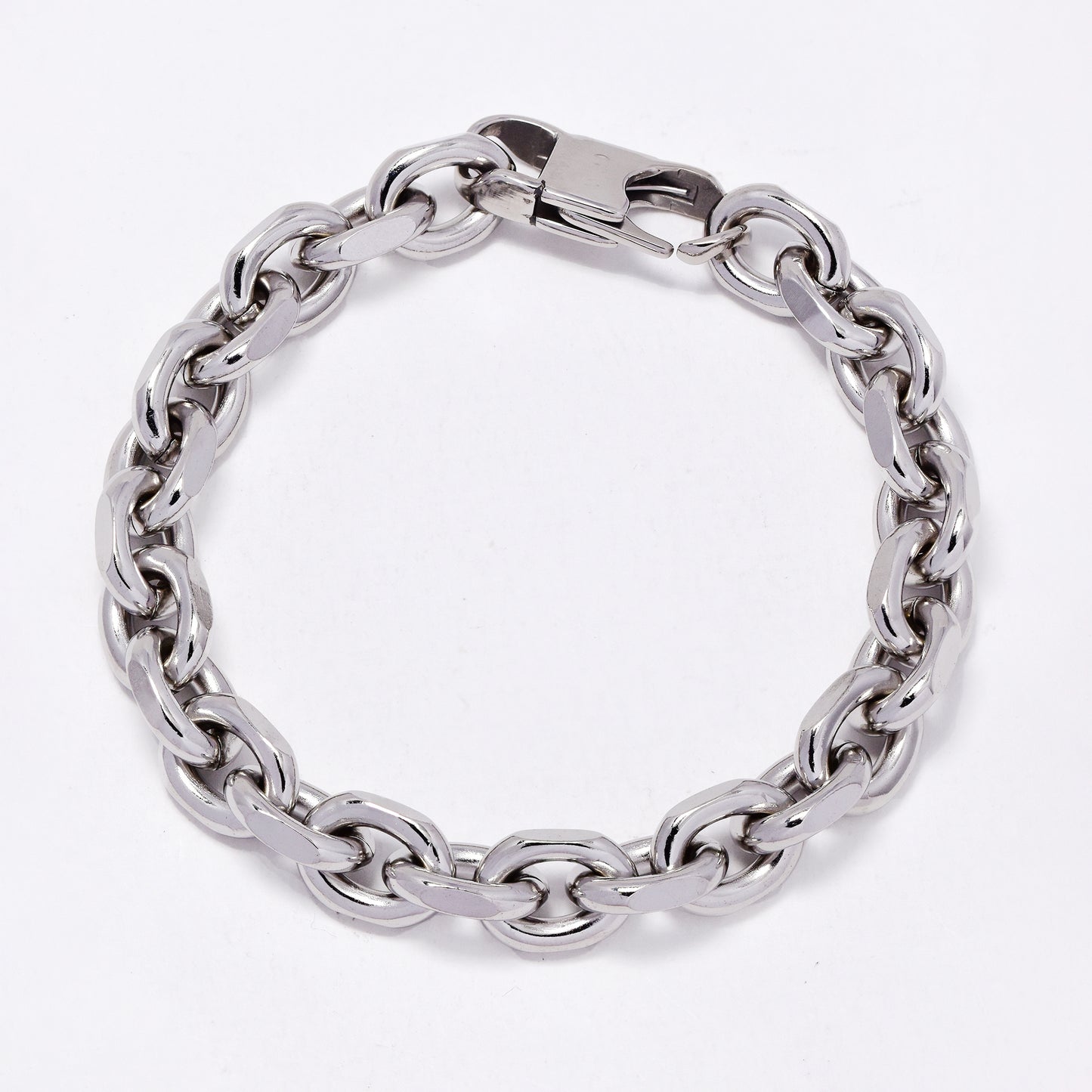 SSMB3409 - Steel 21.5cm x 9mm chunky cable bracelet