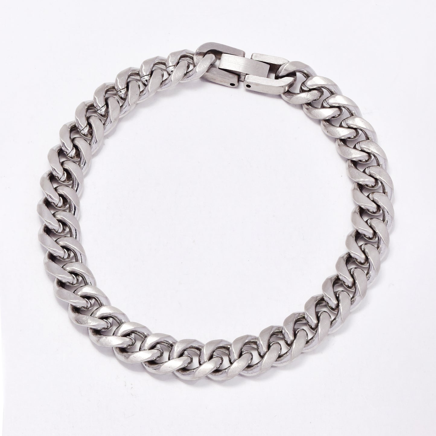 SSMB3410 - Steel 21.5cm x 9mm brushed finish curb bracelet