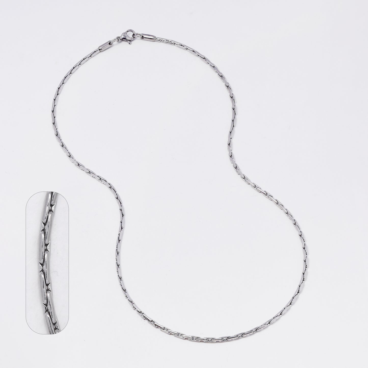 SSMC3371 - Steel 44.5cm x 2mm rectangular link chain