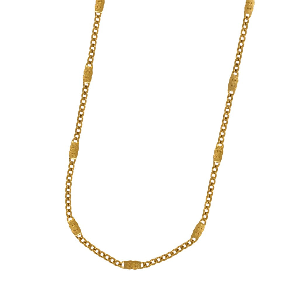 2 Pack stainless steel stamped curb 1mm x 50cm chain