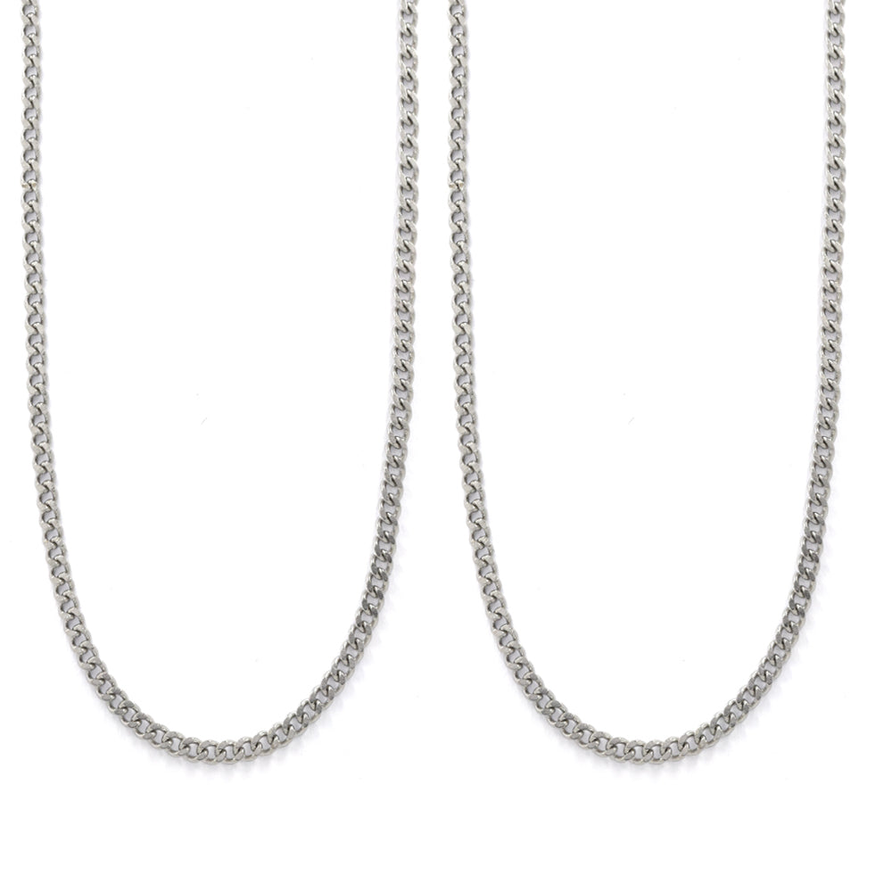 Buy 1 get 1 FREE - 2 Pack stainless steel 2mm x 55cm curb chain - SSMN2860