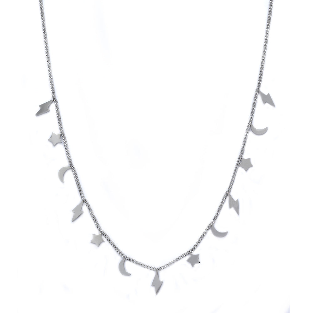 Stainless steel trinket choker necklace - SSMN2863