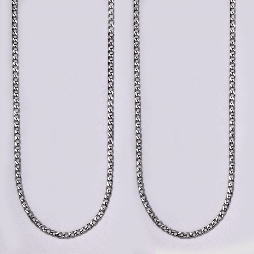 2 Pack stainless steel 3mm x 60cm open curb chain - SSMN2946