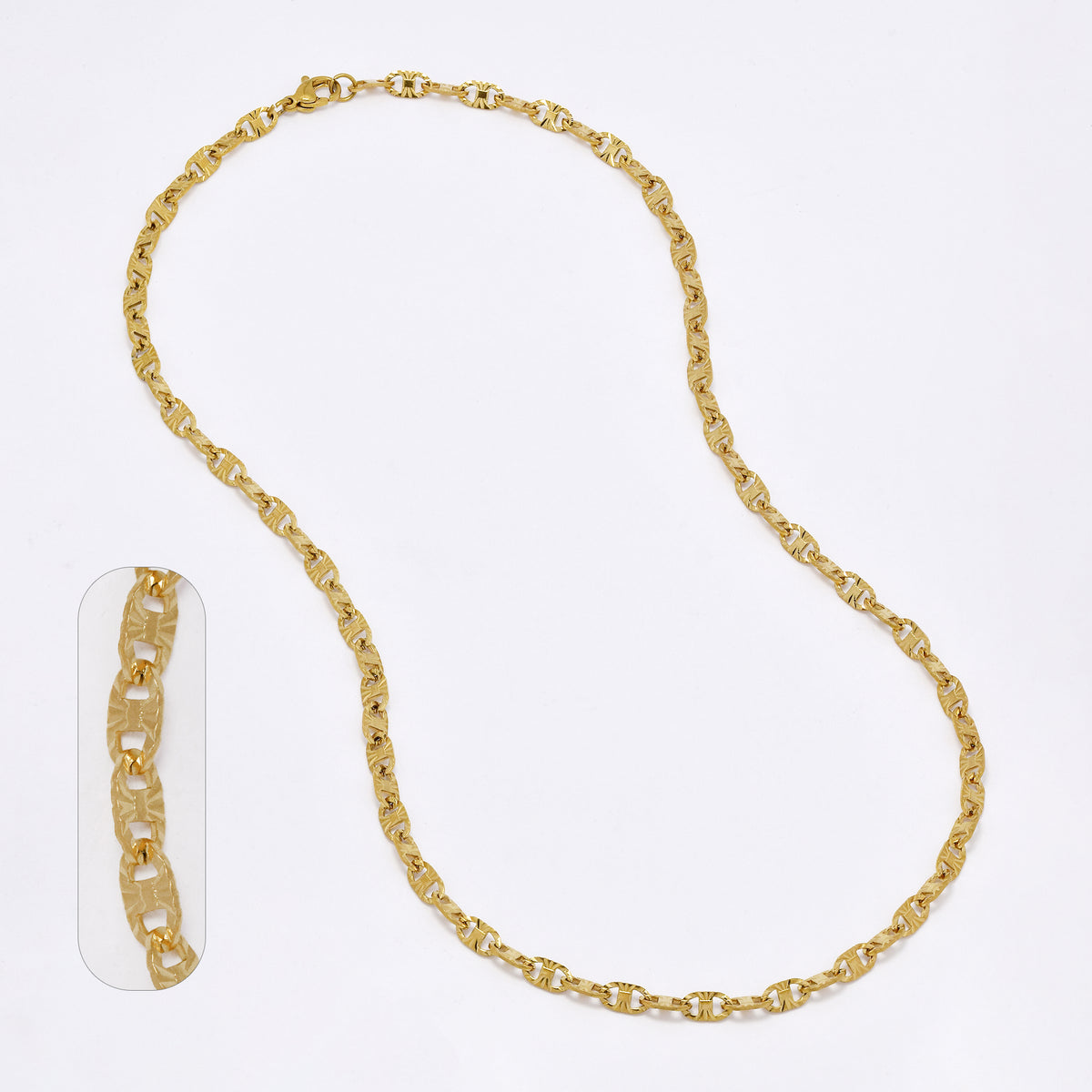 SSMN3041 - Steel 45cm x 4mm gucci link chain