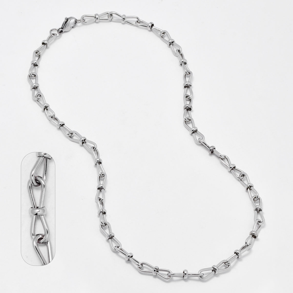 SSMN3133 - Steel 46cm x 6mm bow link chain