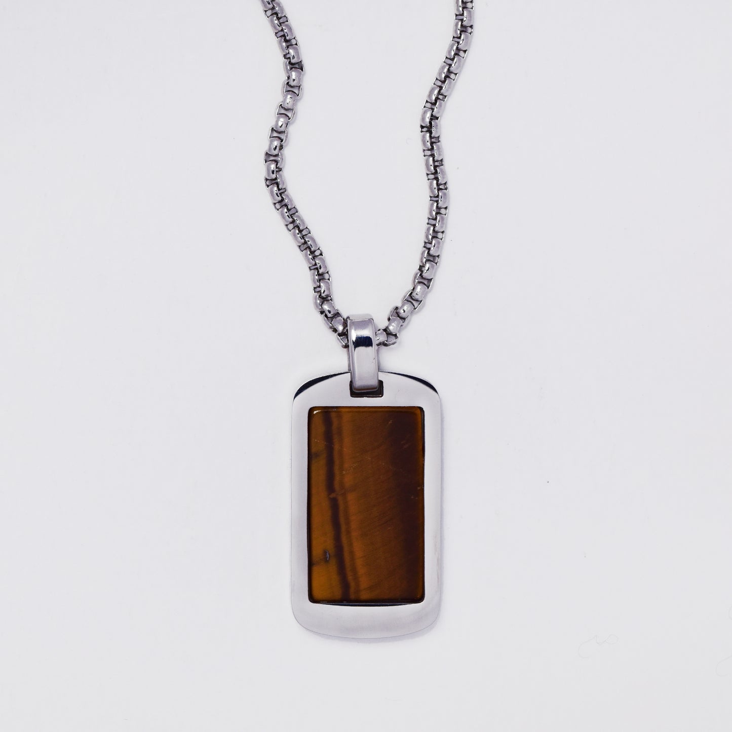 SSMN3385 - Steel 55cm x 2mm catseye necklace