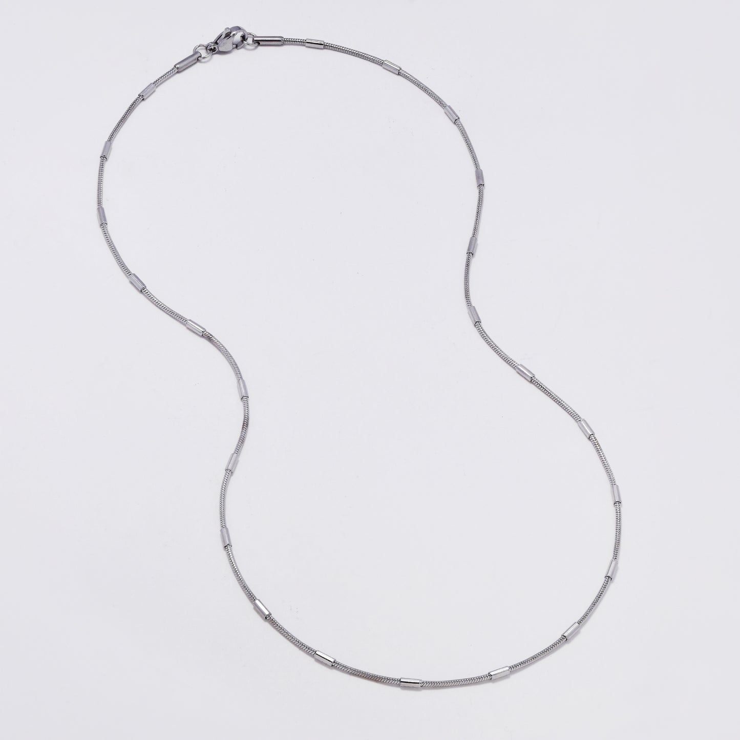 SSMN3392 - Steel 2-Pack 45cm x 1.2mm round bar snake chain necklace
