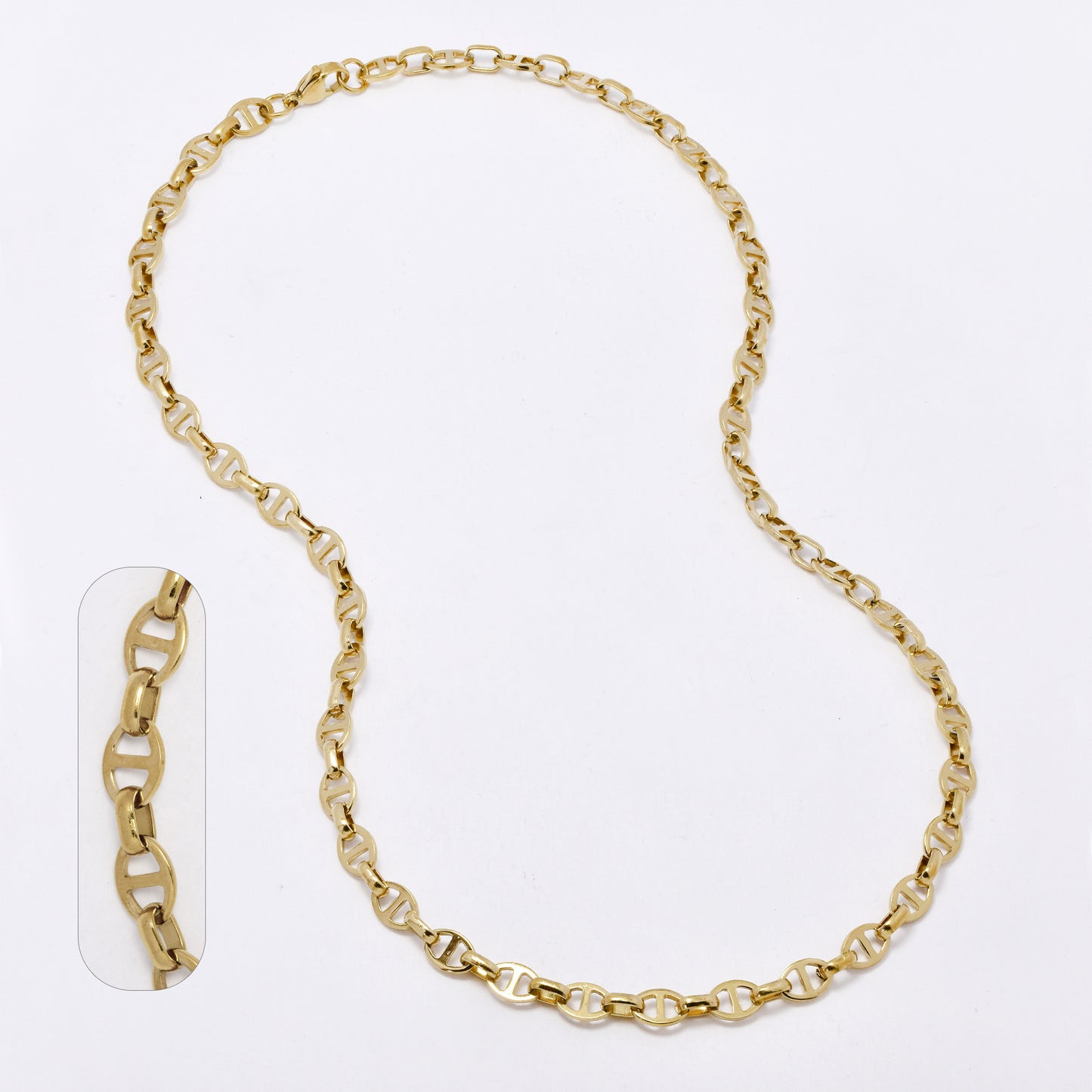 SSMN3450 - Steel 49cm x 6mm marina necklace