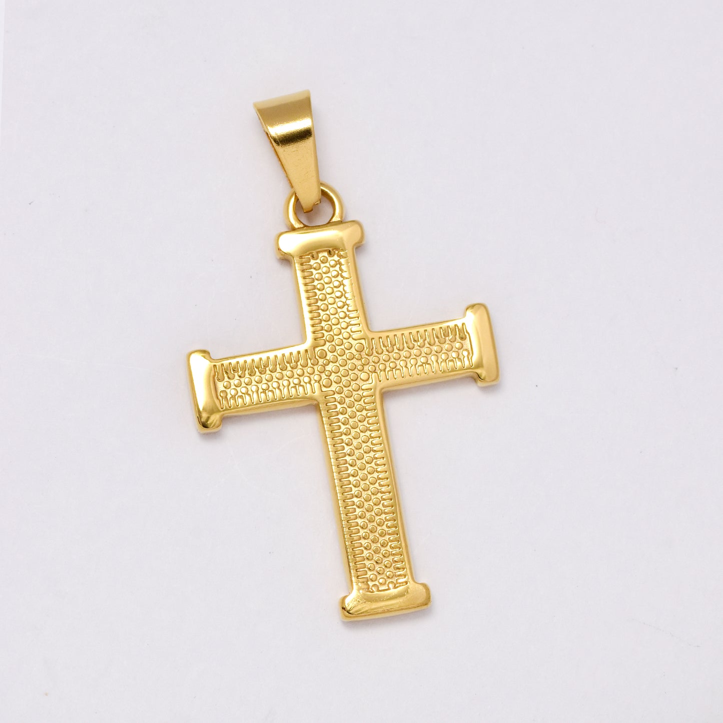 SSMP2980 - Steel 46mm x 27mm cross pendant