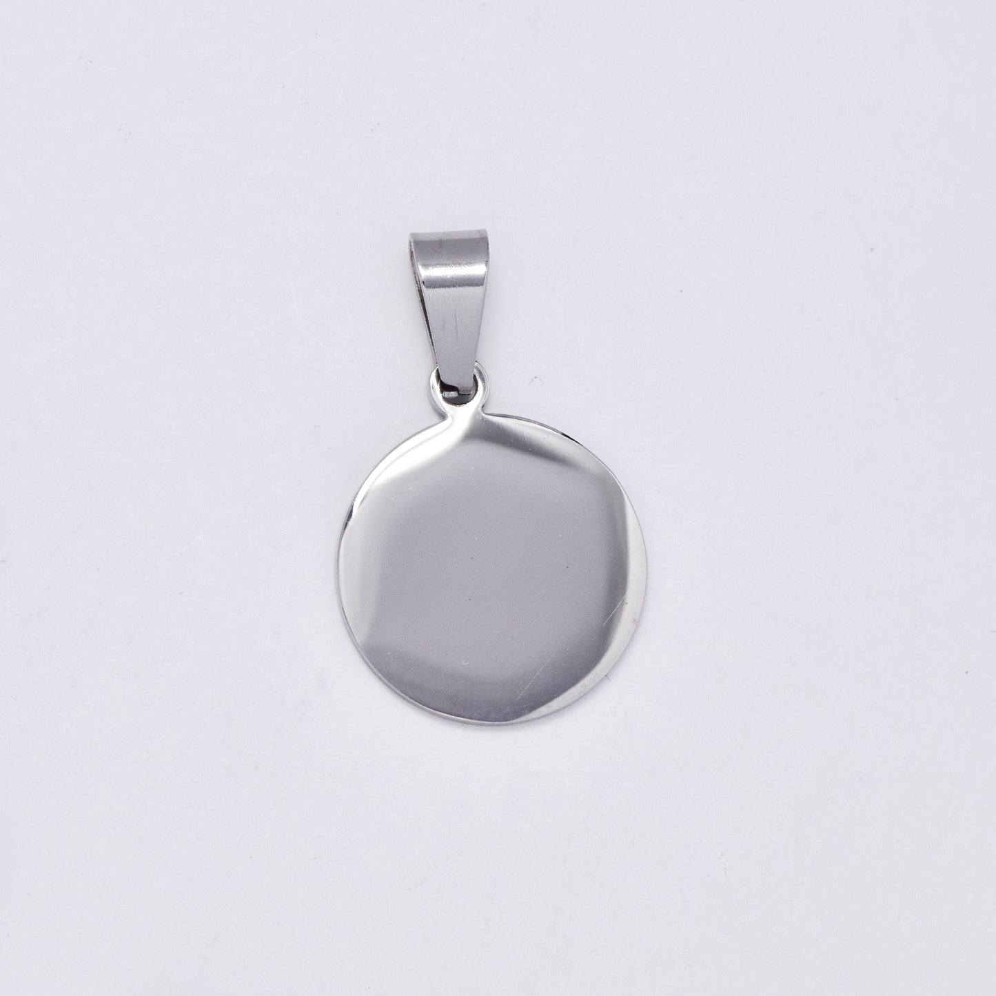SSMP2986 - Steel 20mm round plain disk pendant
