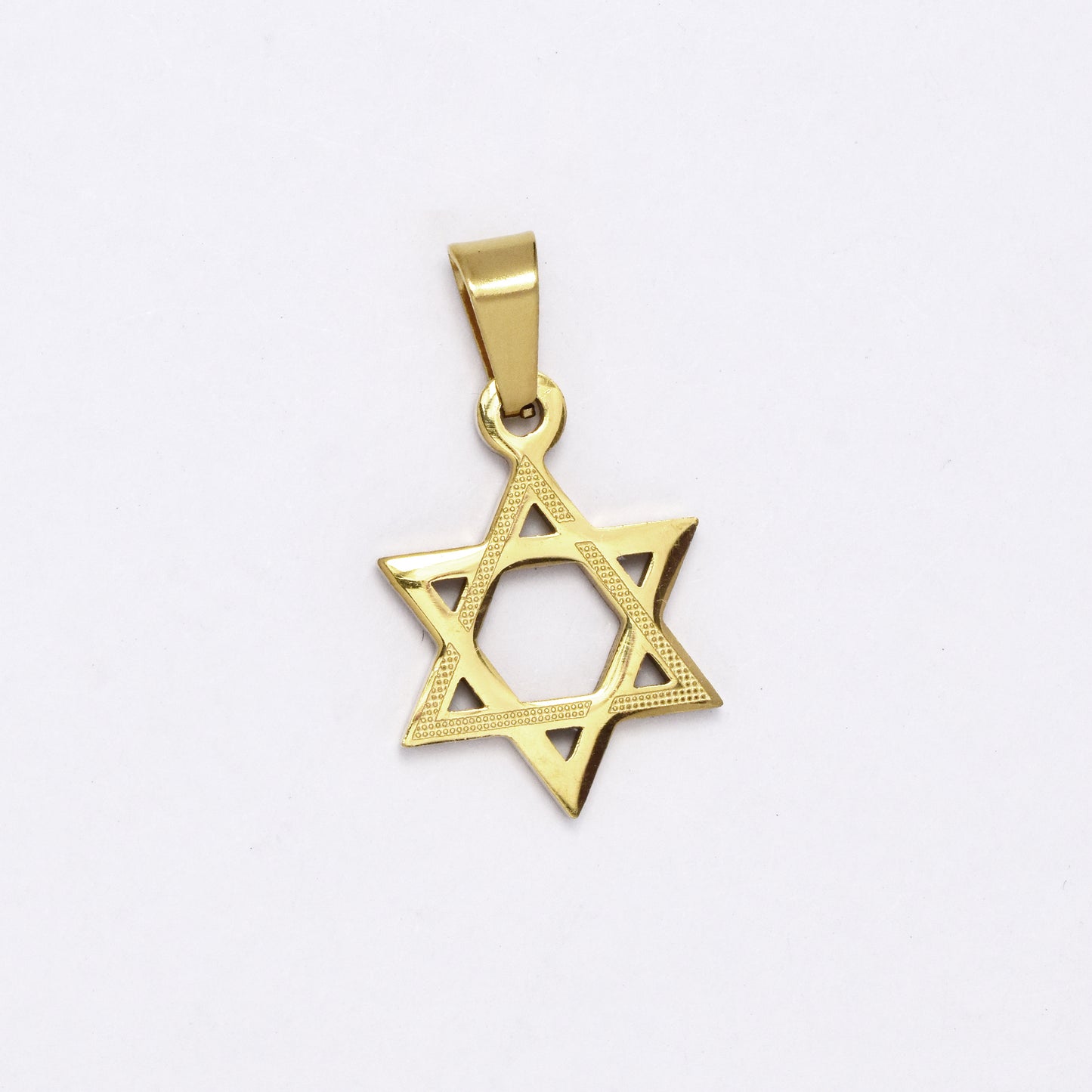 SSMP3032 - Steel 21mm x 15mm David's star pendant