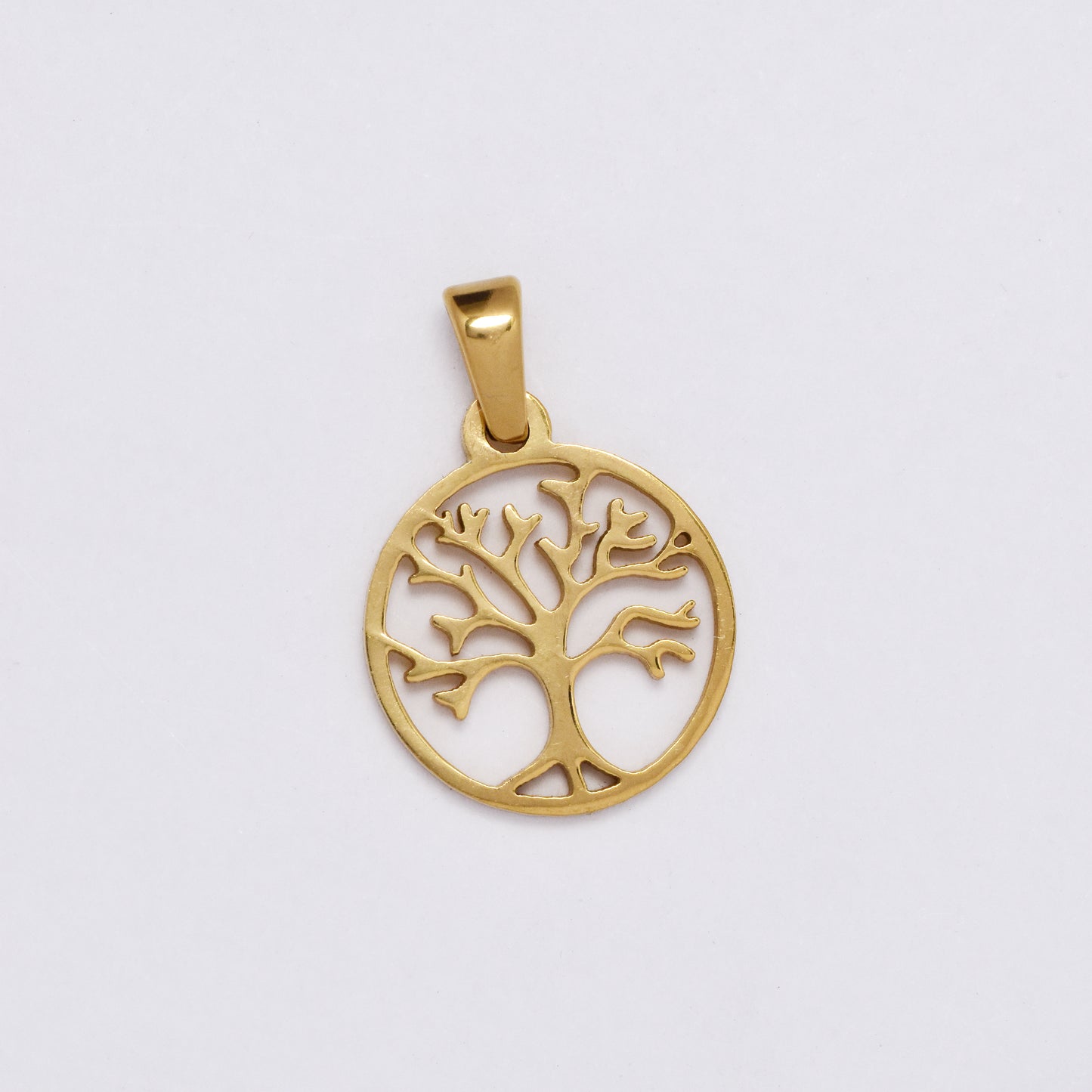 SSMP3049 - Steel 23mm x 15mm cutout tree of life pendant