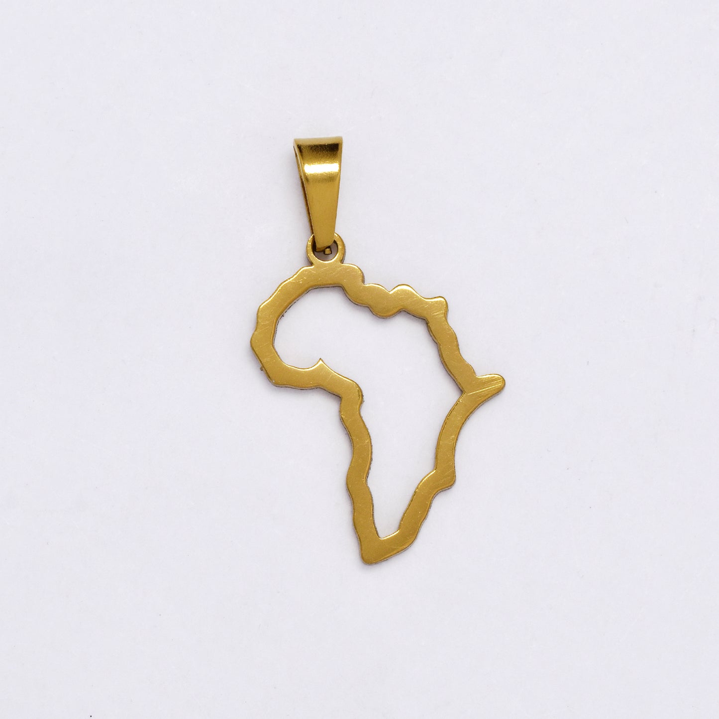SSMP3064 - Steel 26mm x 15mm cutout Africa pendant