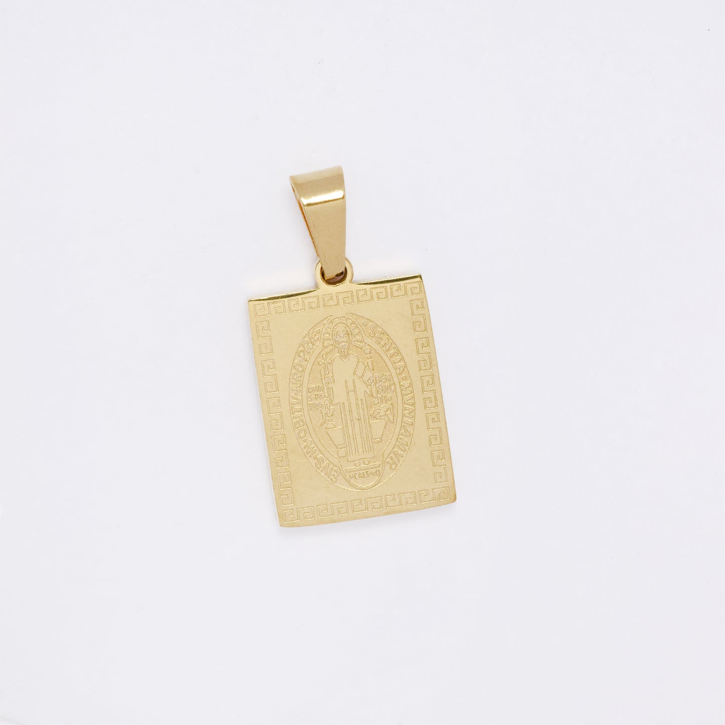 SSMP3234 - Steel 20mm x 14mm Saint Benedict pendant