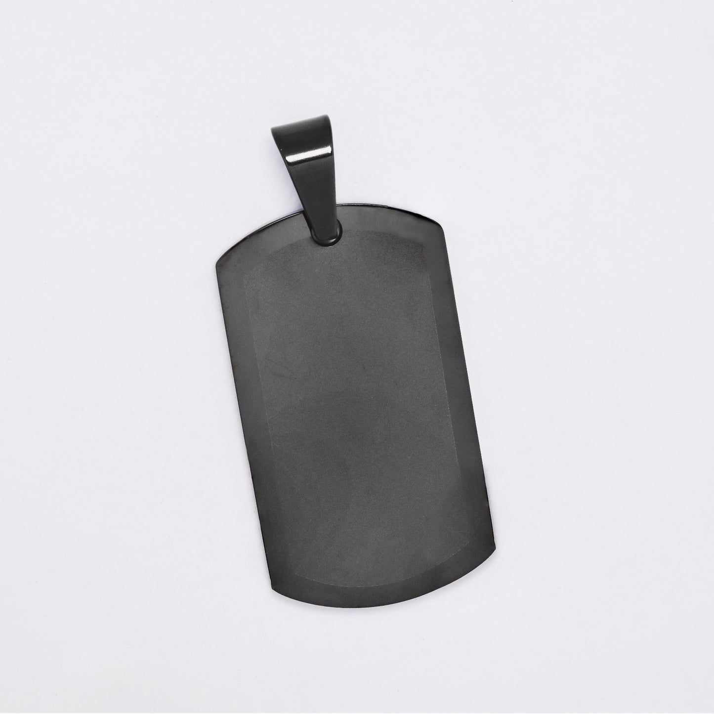 SSMP3293 - Steel 35mm x 20mm two-toned dog tag pendant