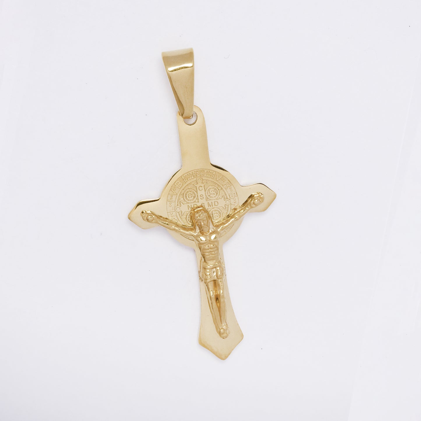 SSMP3439 - Steel 35mm x 23mm INRI crucifix pendant