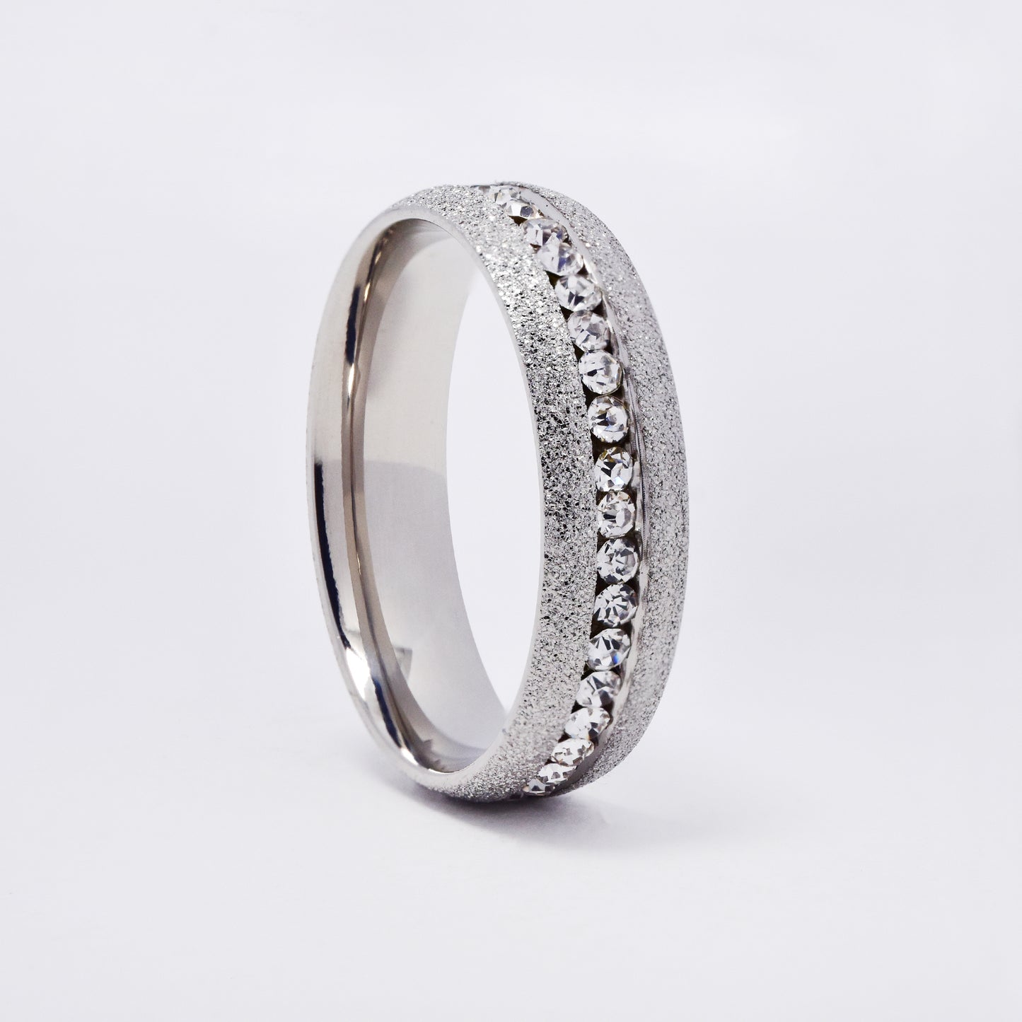 SSMR3103 - Steel 6mm CZ iced band