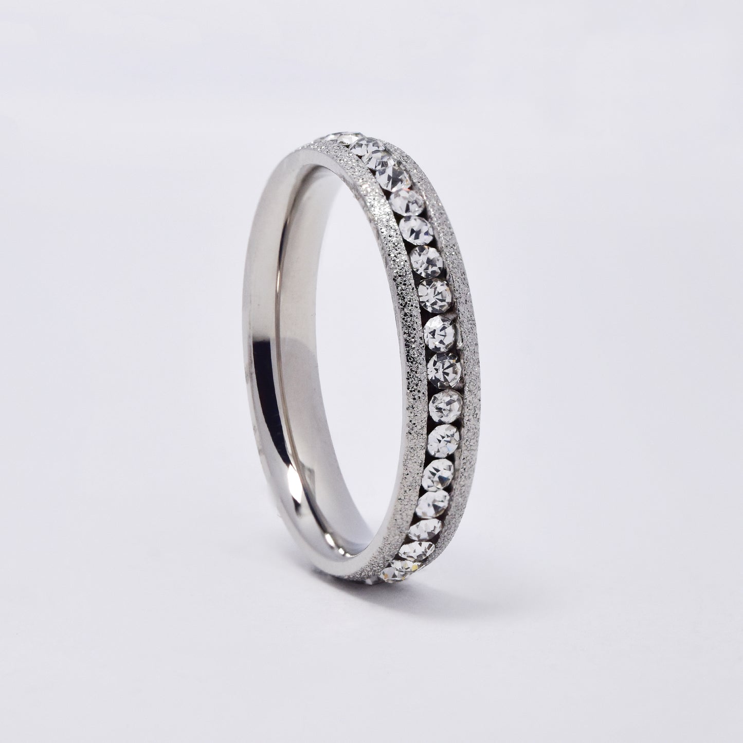 SSMR3104 - Steel 4mm CZ iced band