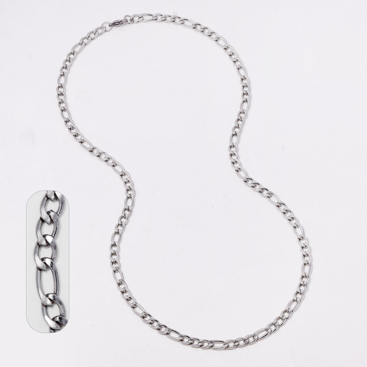 Stainless steel figaro 5mm x 55cm chain SSN2901