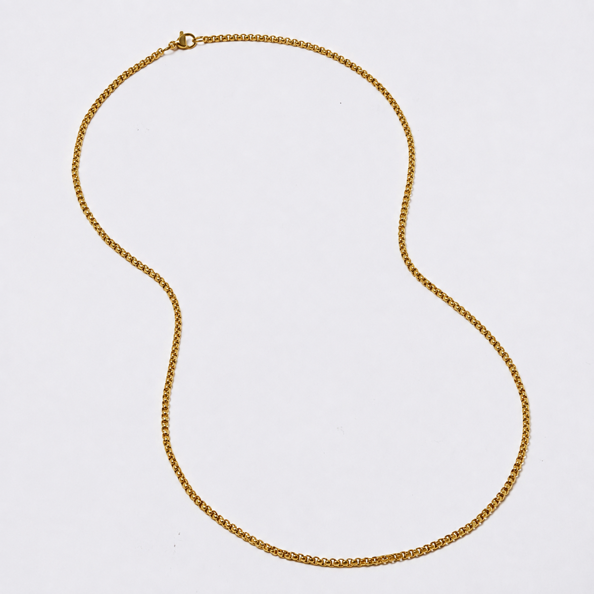 Buy 1 get 1 FREE - Stainless steel 2 pack 2mm x 60cm round box chain - SSROUNDBOX-2X60
