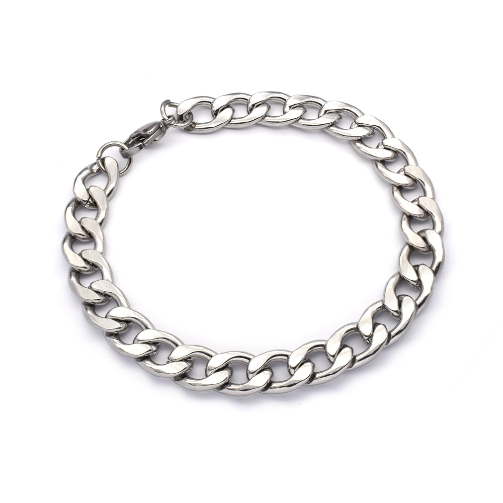 Stainless steel curb bracelet 22cm x 9.5mm - SSVB7912