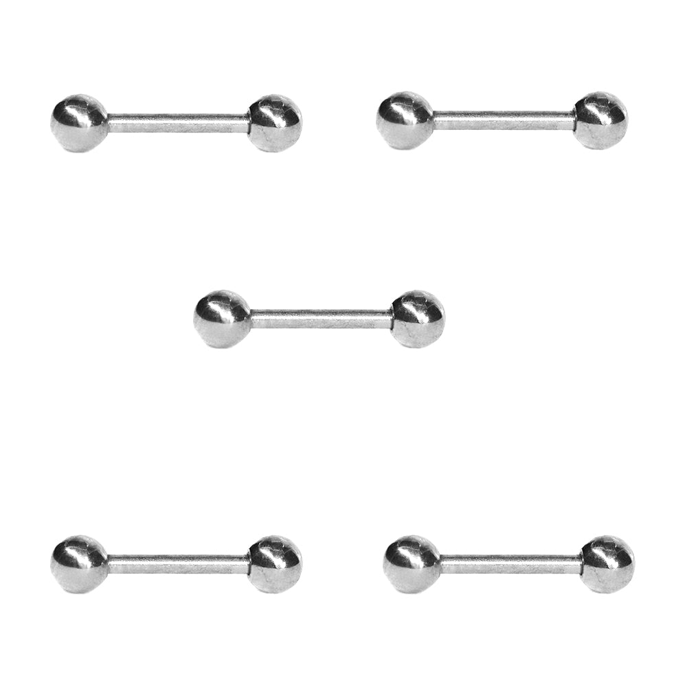 5 Pack stainless steel bar and ball end bridge piercing - SSVBJ6132