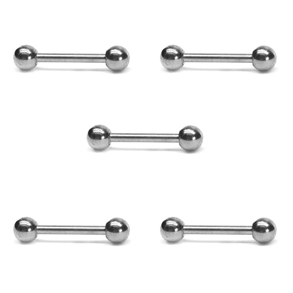 5 Pack stainless steel ball bridge piercing - SSVBJ6154B