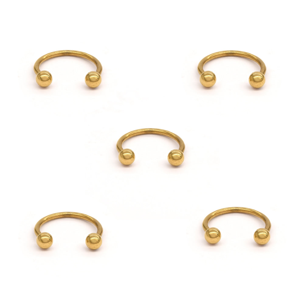 5 Pack stainless steel ball point 10mm septum ring piercing - SSVBJ6154C