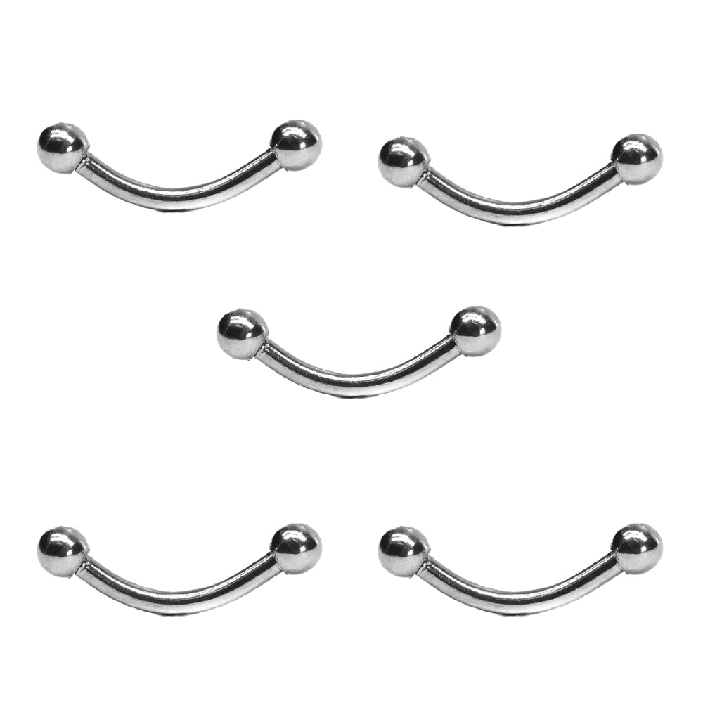 5 Pack stainless steel round ball eyebrow piercing - SSVBJ6151A