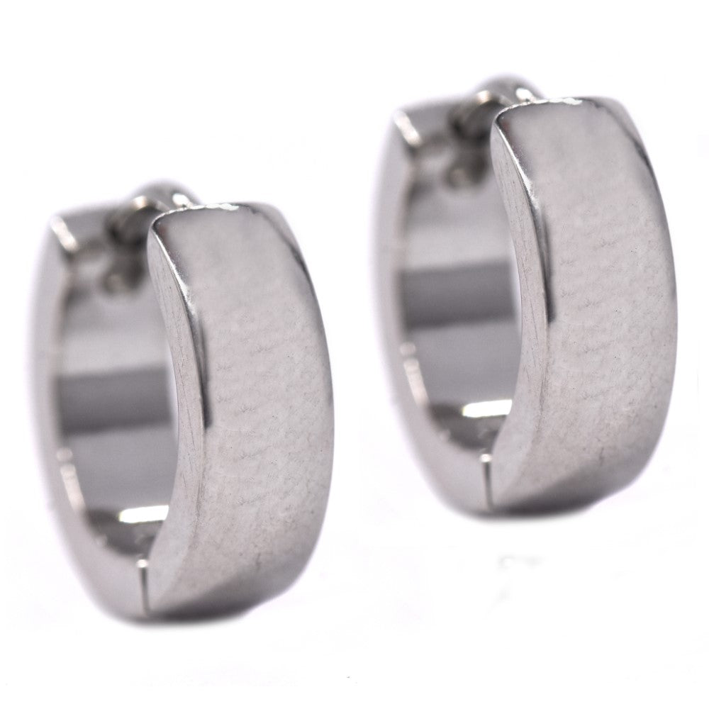 Stainless steel plain huggie - SSVE9165-2