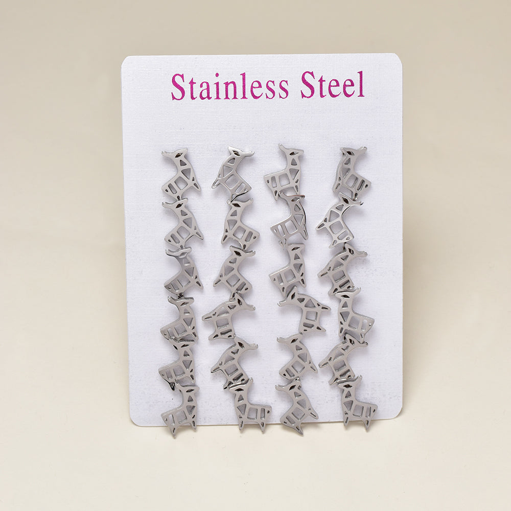 Stainless steel 12 pack cutout llama studs - SSVE9650