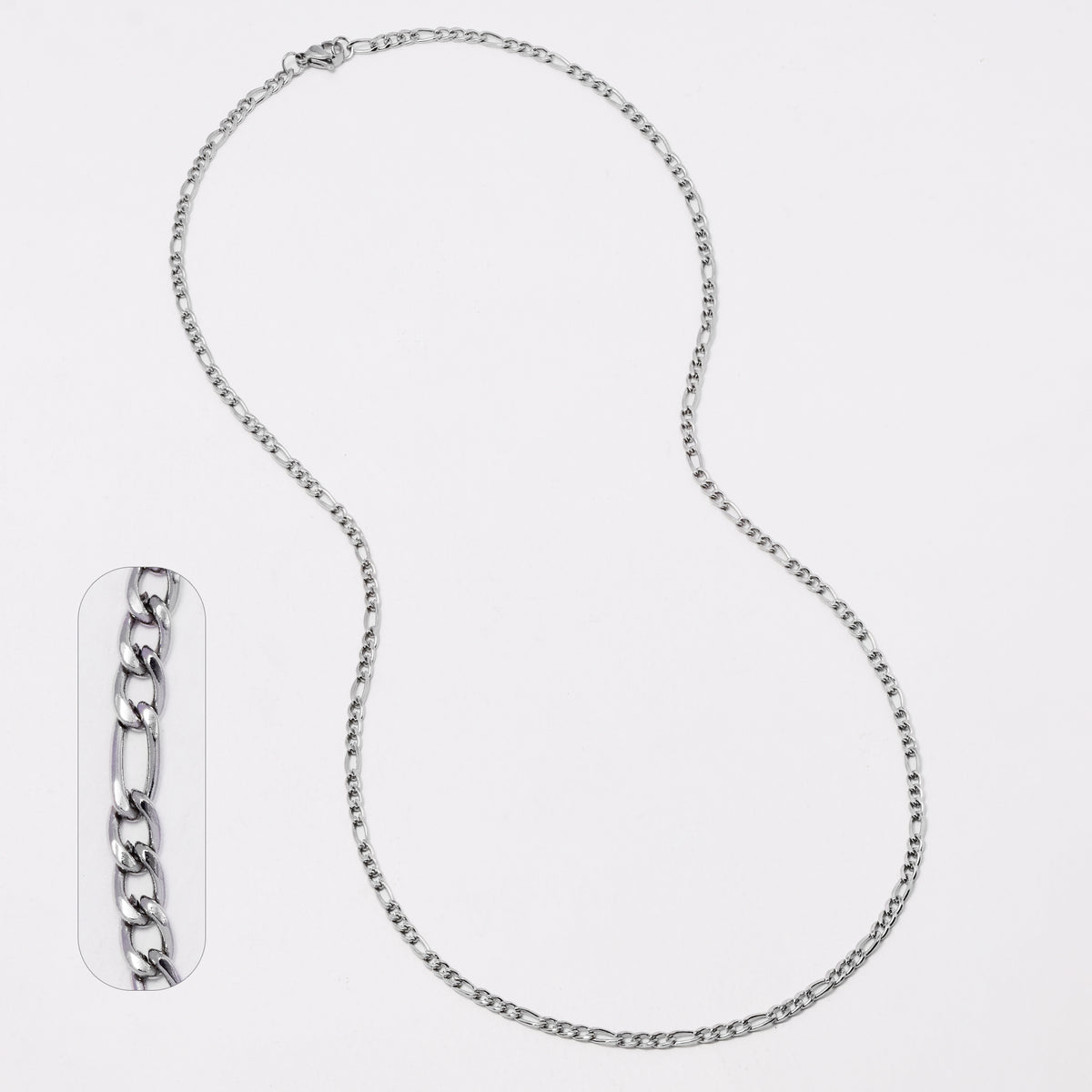 Stainless steel figaro 3mm x 55cm chain - SSVN7900