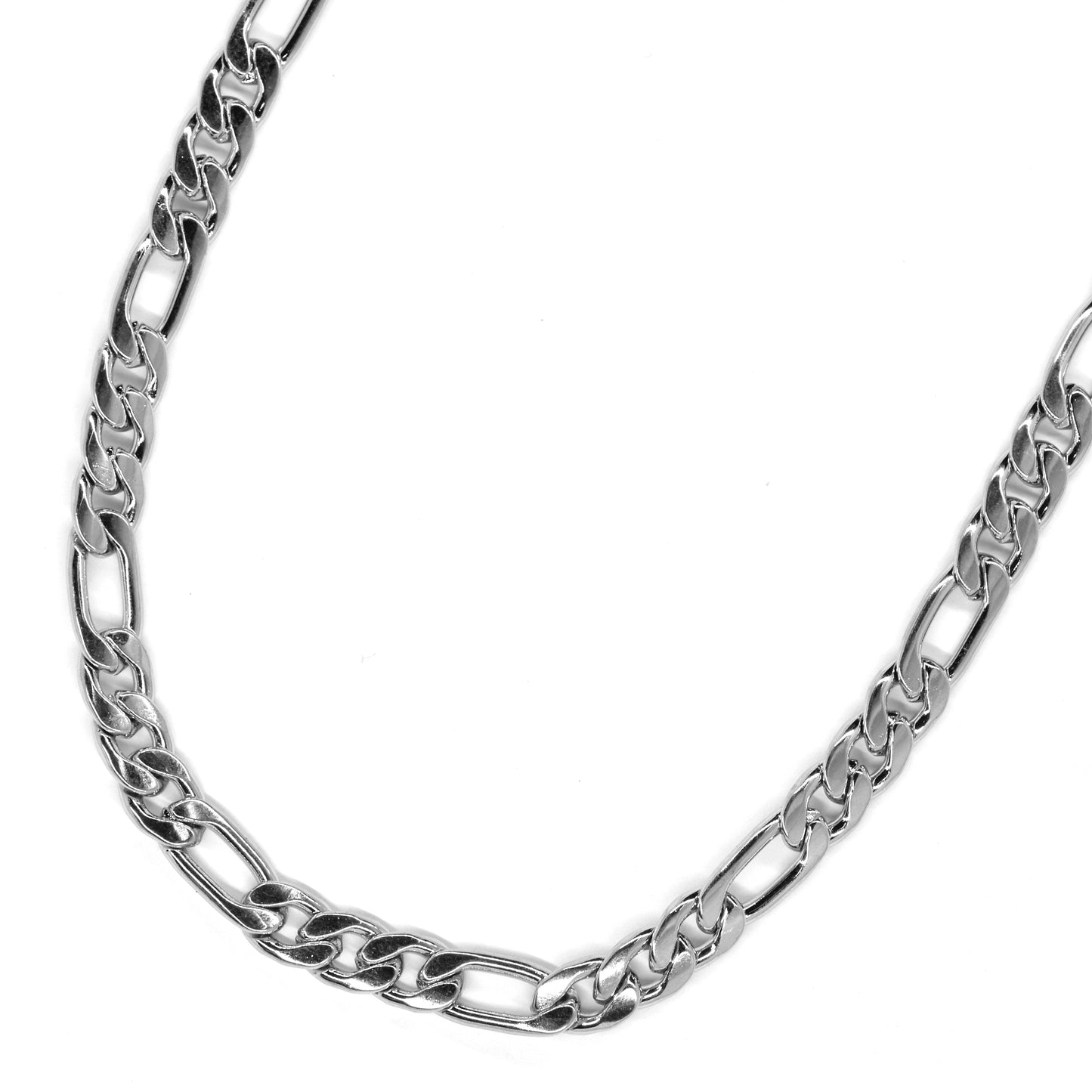 Buy 1 get 1 FREE - Stainless steel figaro 8mm x 55cm chain - SSVN7904