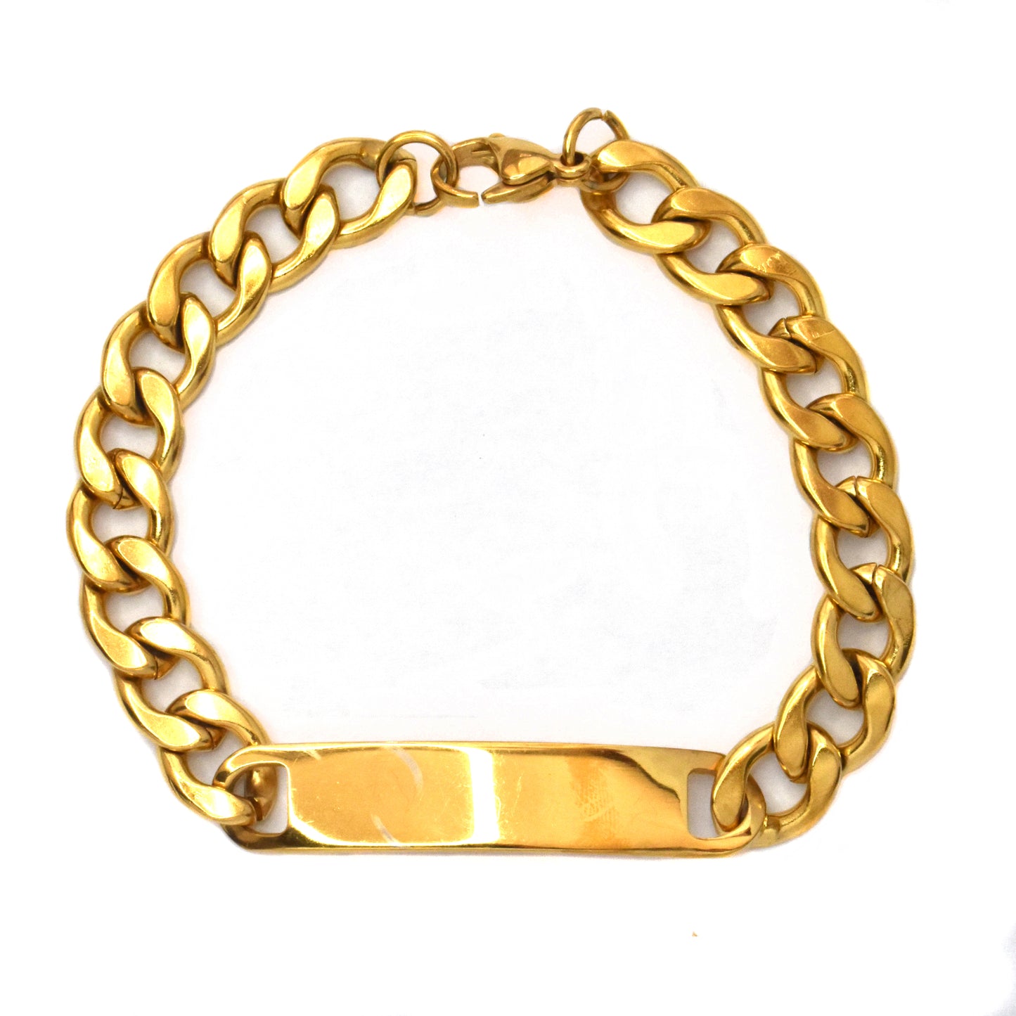 Stainless steel ID curb bracelet Length: 21cmWidth : 10mm - SSYB3544