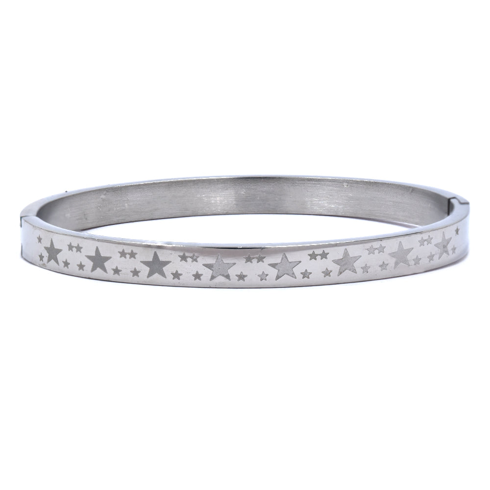 Stainless steel star bangle - SSYB4526