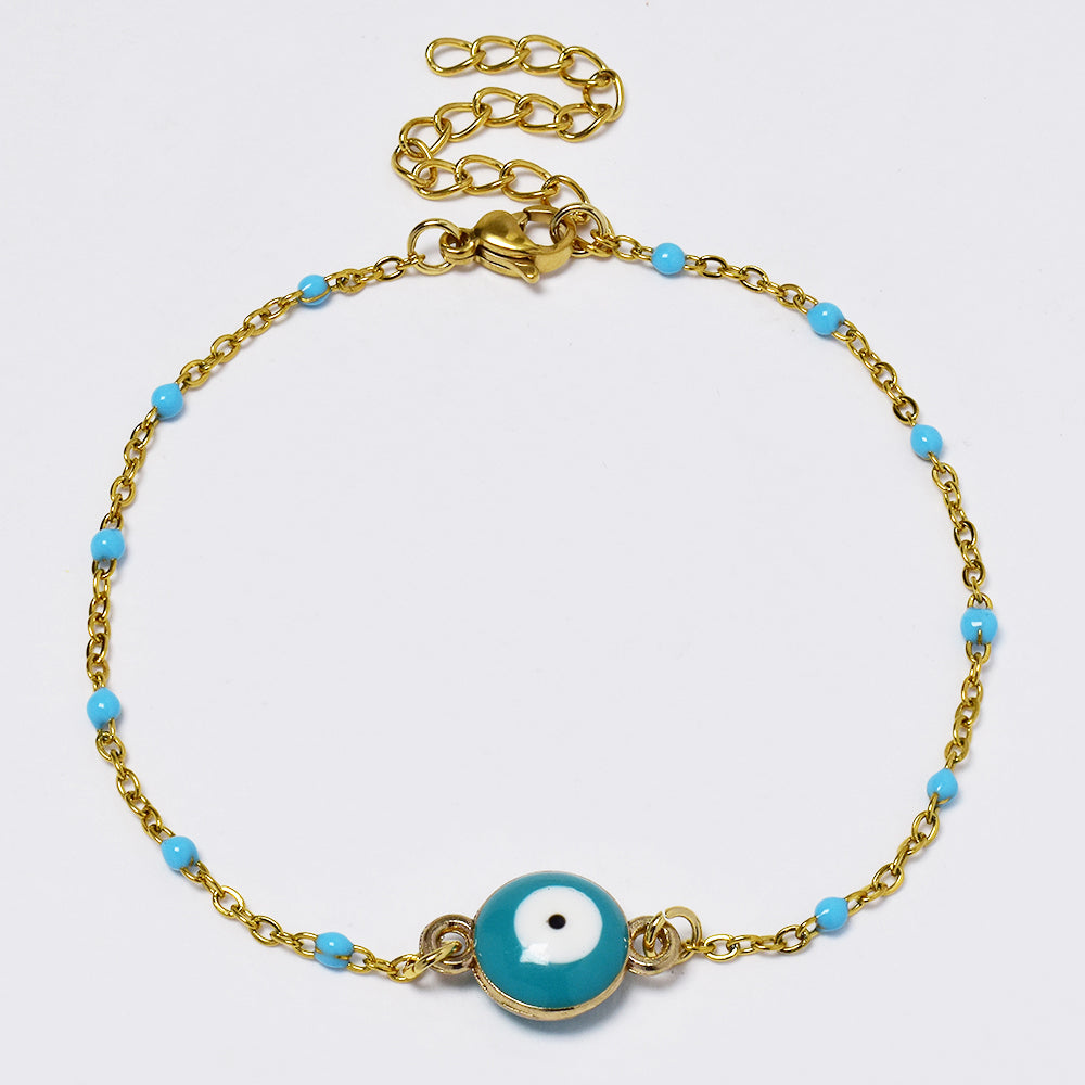 Stainless steel Evil eye colour bracelet